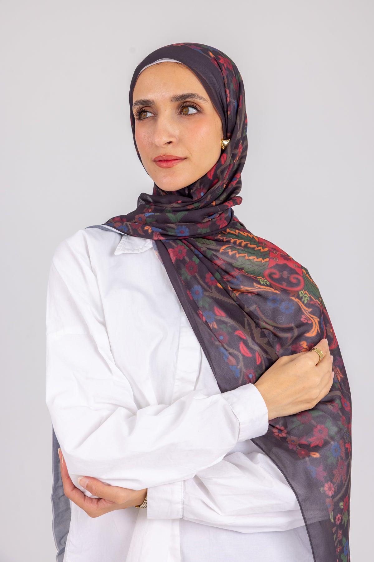 Midnight Meadow - Chiffon Printed