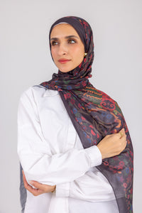 Midnight Meadow - Chiffon Printed