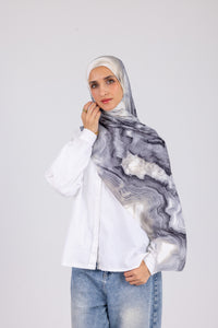 Grey & White - Modal Printed
