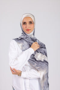Grey & White - Modal Printed