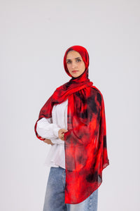 Crimson Bloom - Modal Printed