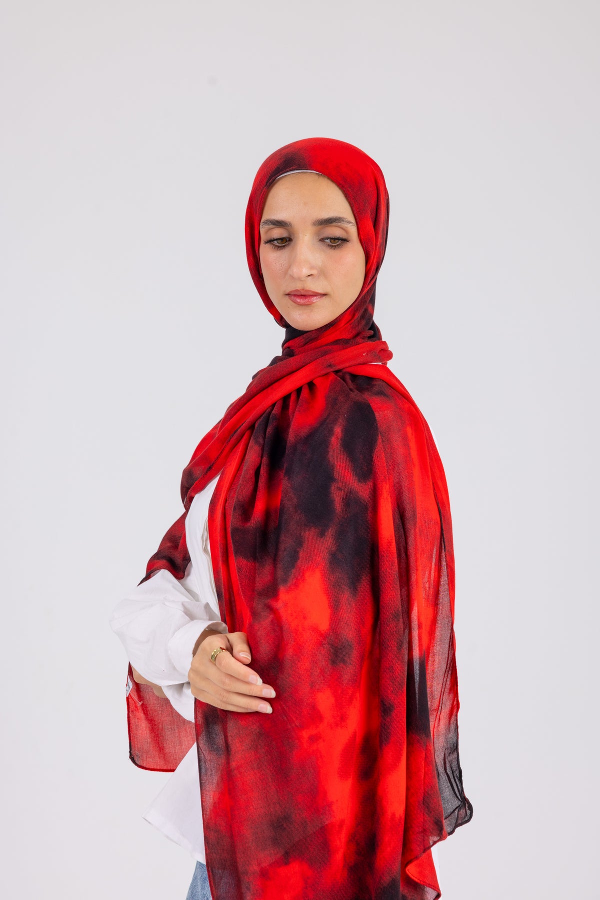 Crimson Bloom - Modal Printed