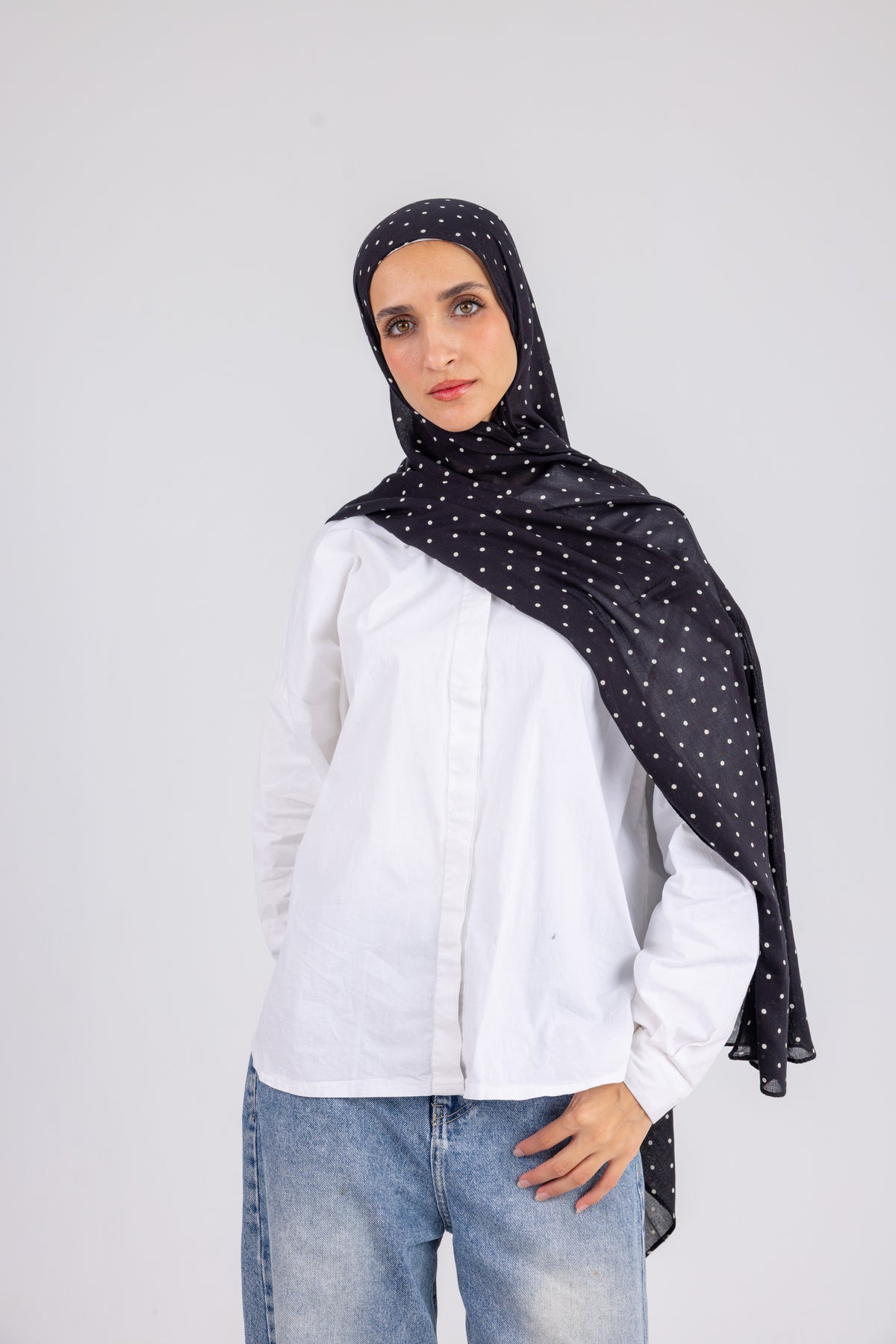 Black Polka Dot - Modal Printed