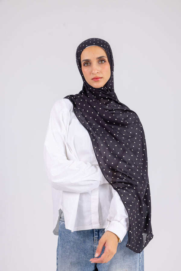 Black Polka Dot - Modal Printed