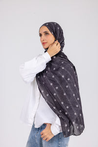 Black Floral - Modal Printed