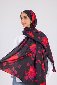 Crimson Bloom - Modal Printed