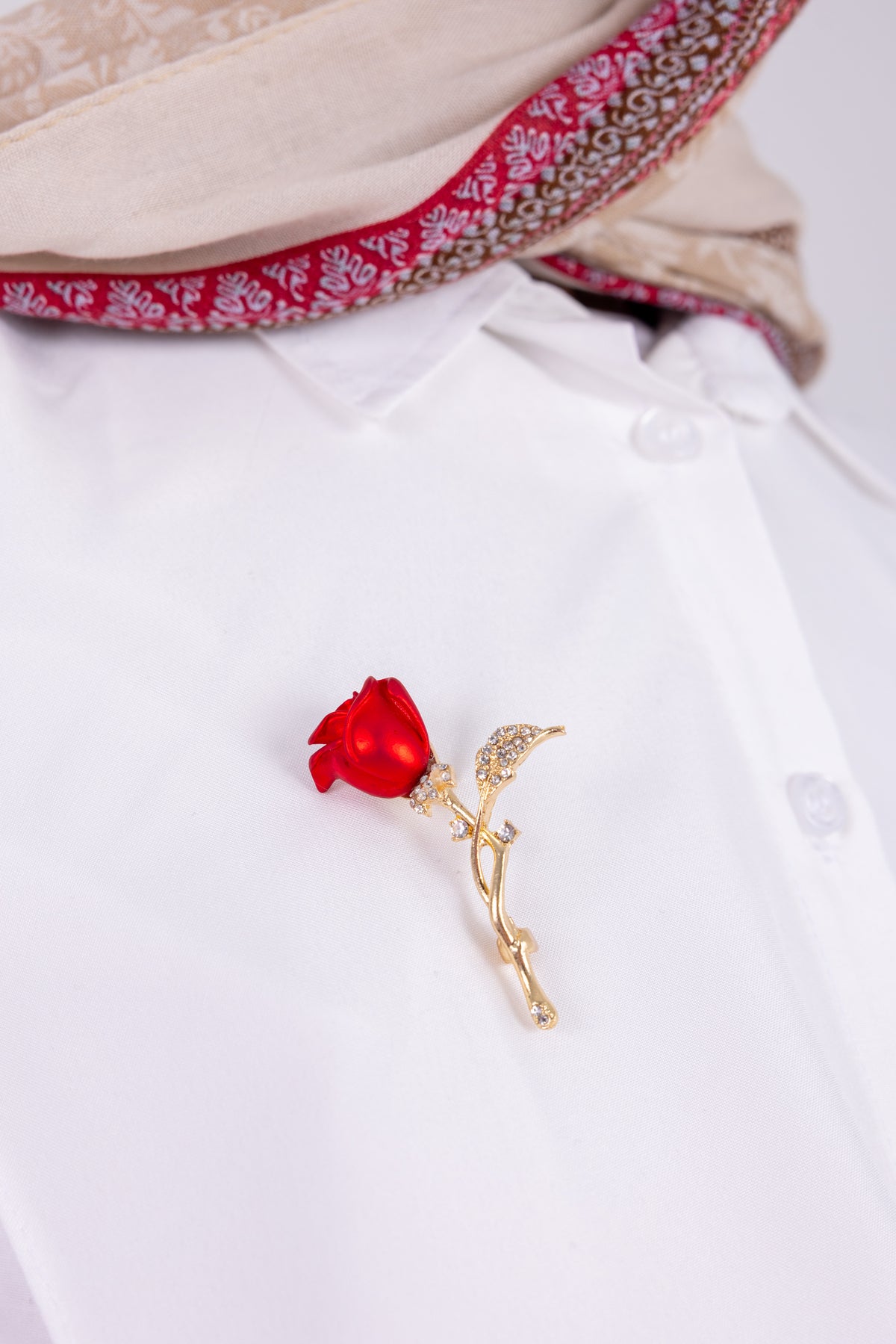 Scarlet Rose - Brooch