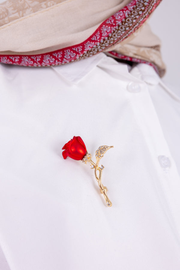 Scarlet Rose - Brooch