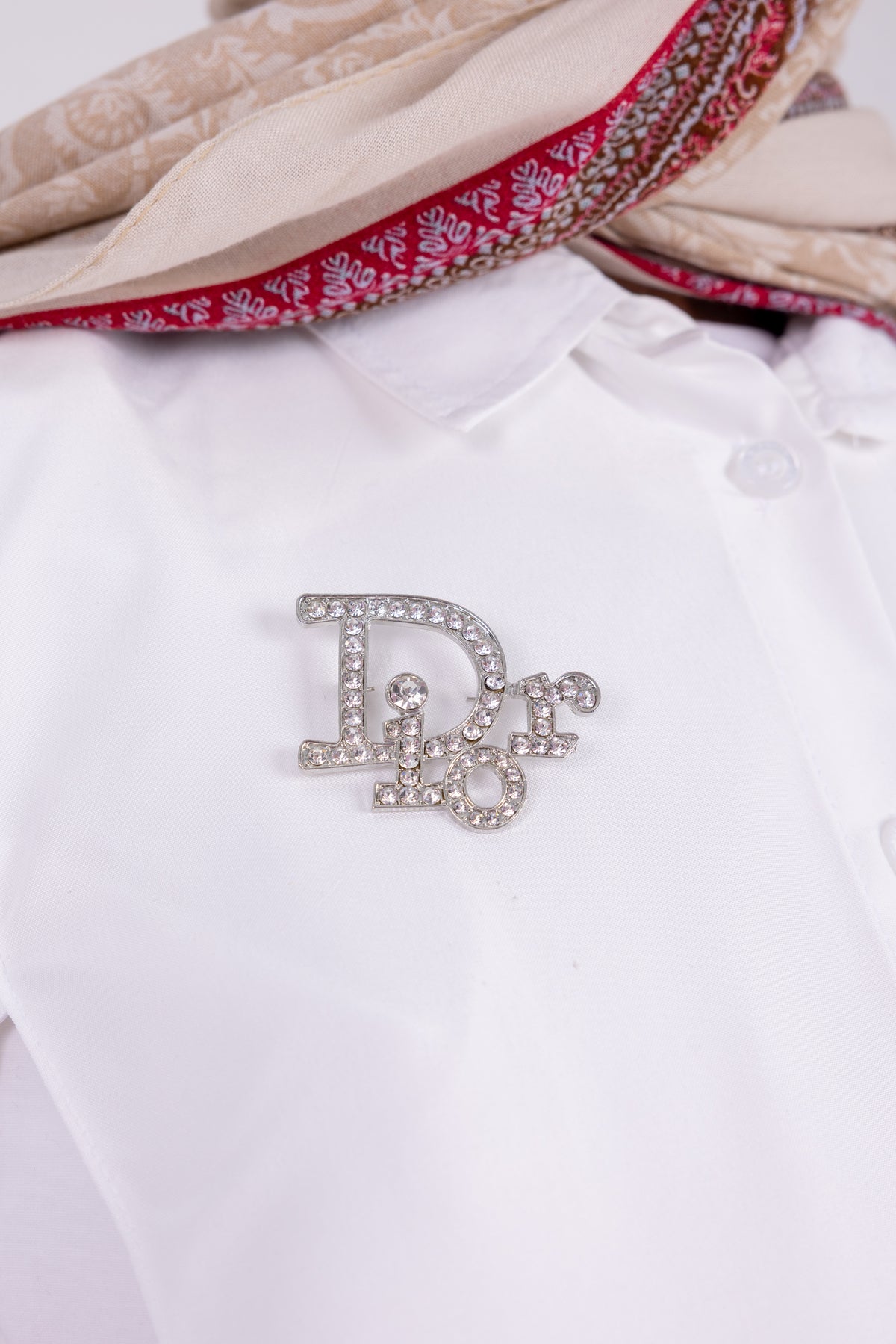 Crystal Monogram - Brooch
