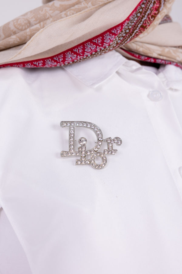 Crystal Monogram - Brooch