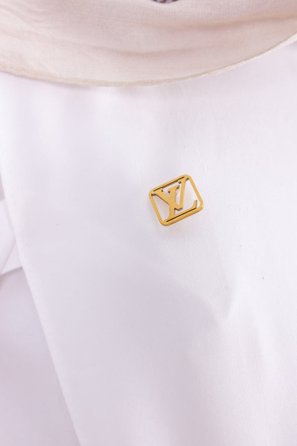 Golden Monogram - Brooch
