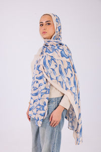 Blue Petals - Modal Printed
