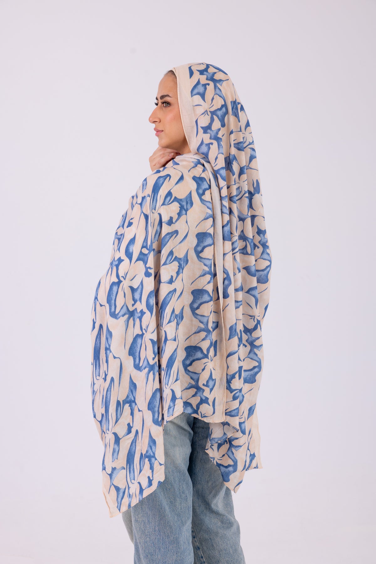 Blue Petals - Modal Printed