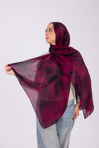 Tie Dye Burgundy - Modal Printed