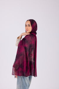 Tie Dye Burgundy - Modal Printed