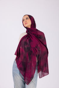 Tie Dye Burgundy - Modal Printed