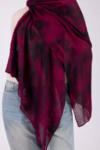 Tie Dye Burgundy - Modal Printed