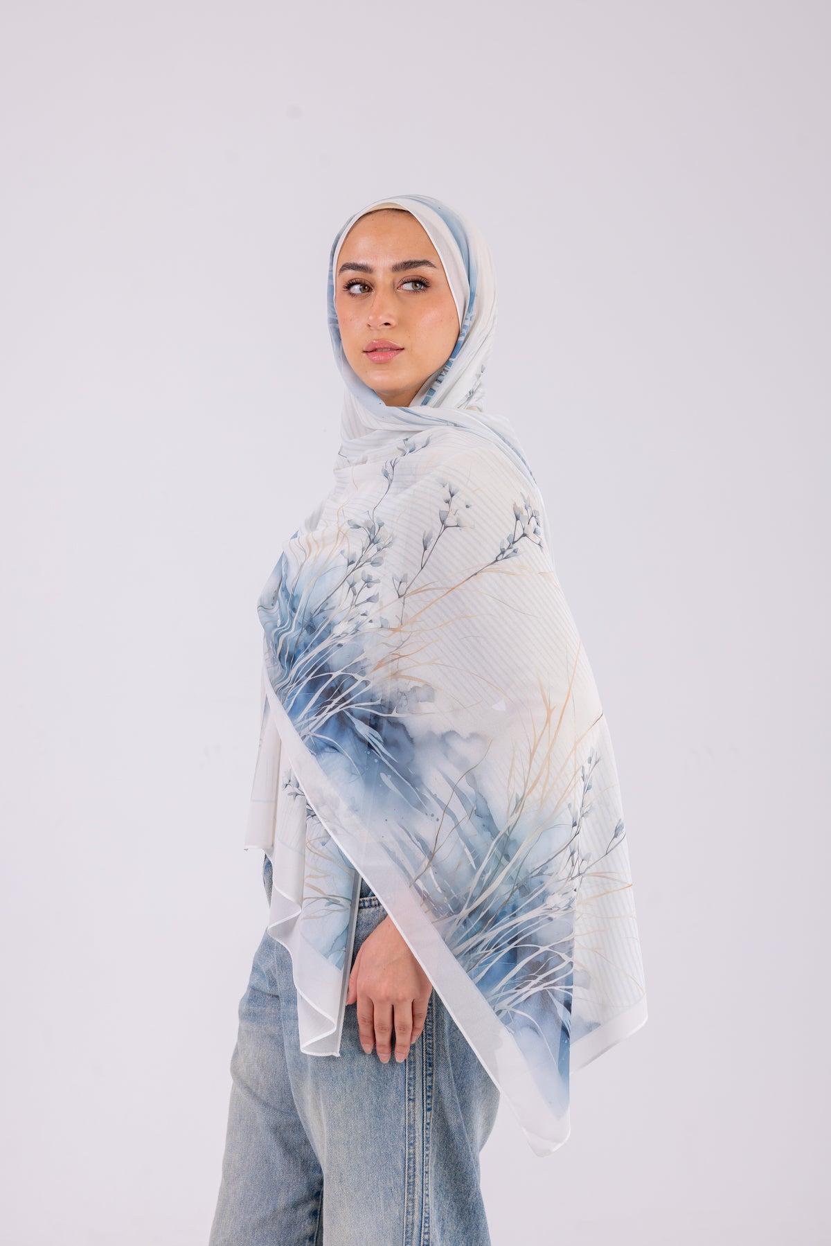Winter Serenity - Chiffon Printed