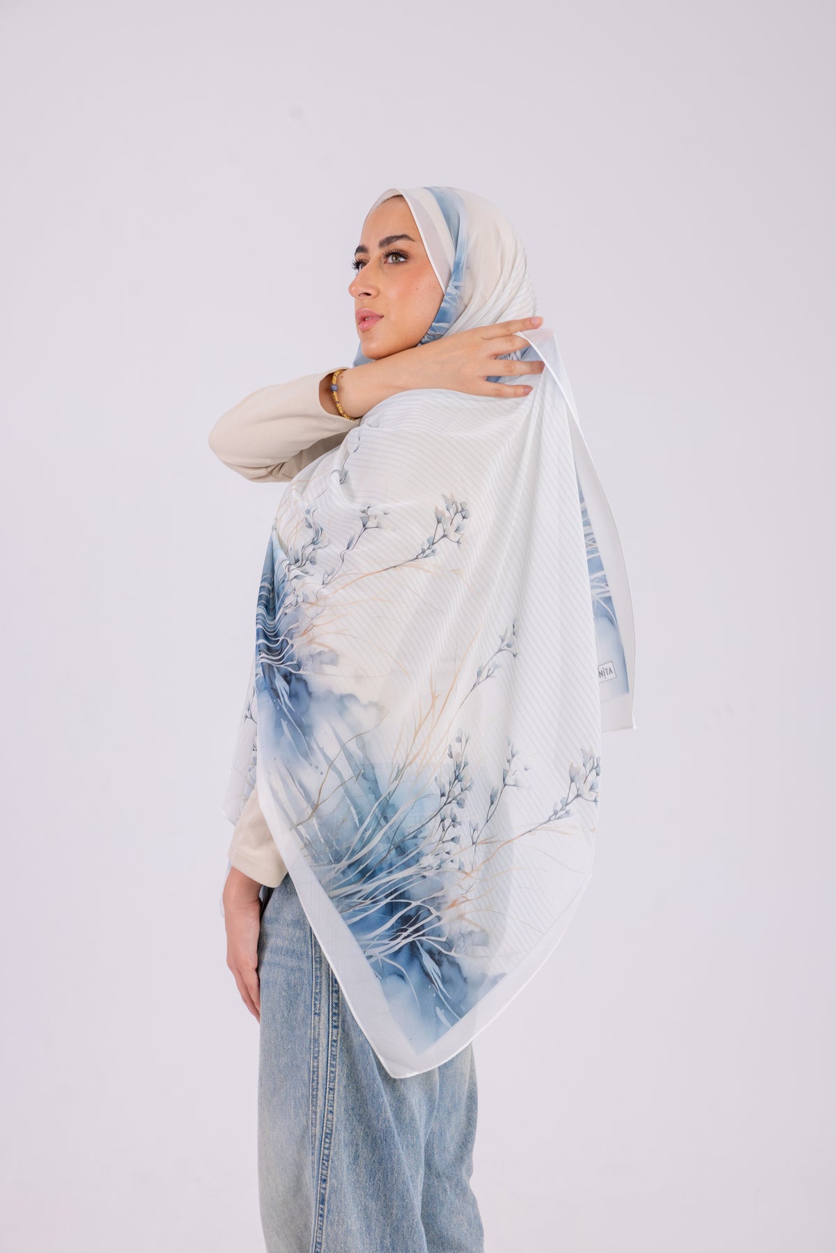 Winter Serenity - Chiffon Printed