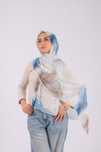 Azure Horizon - Chiffon Printed