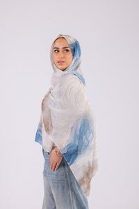 Azure Horizon - Chiffon Printed