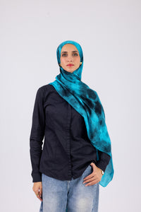 Tie Dye Turquoise - Modal Printed