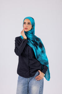Tie Dye Turquoise - Modal Printed
