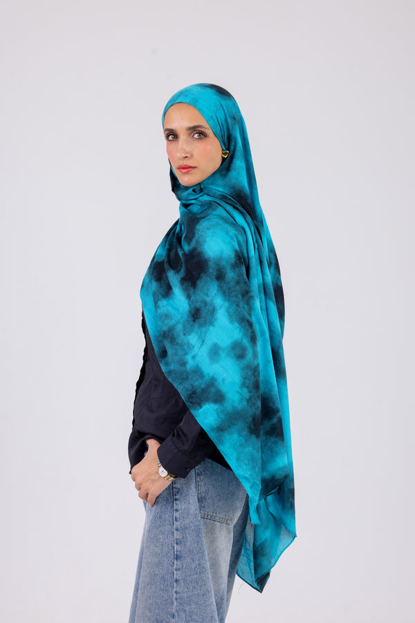 Tie Dye Turquoise - Modal Printed
