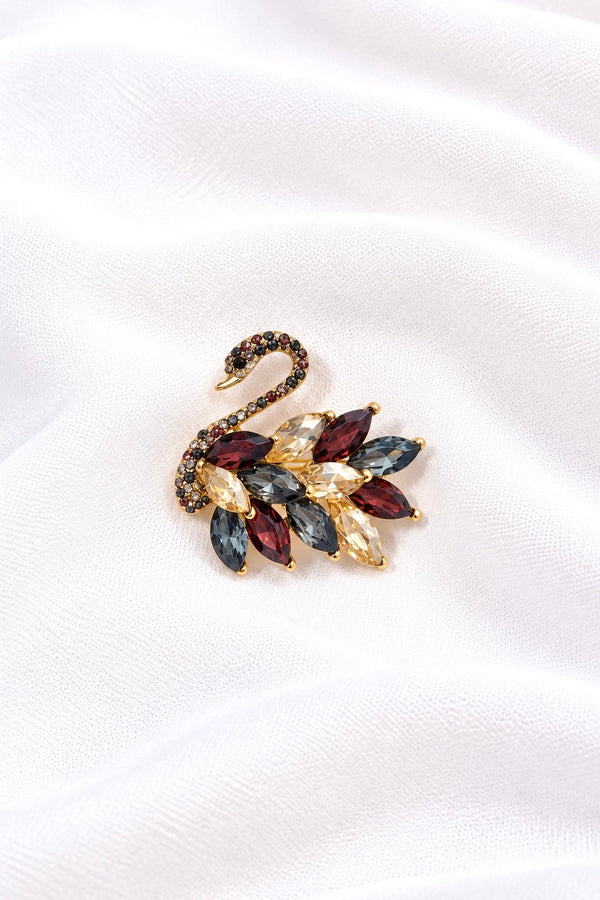Crystal Swan - Brooch