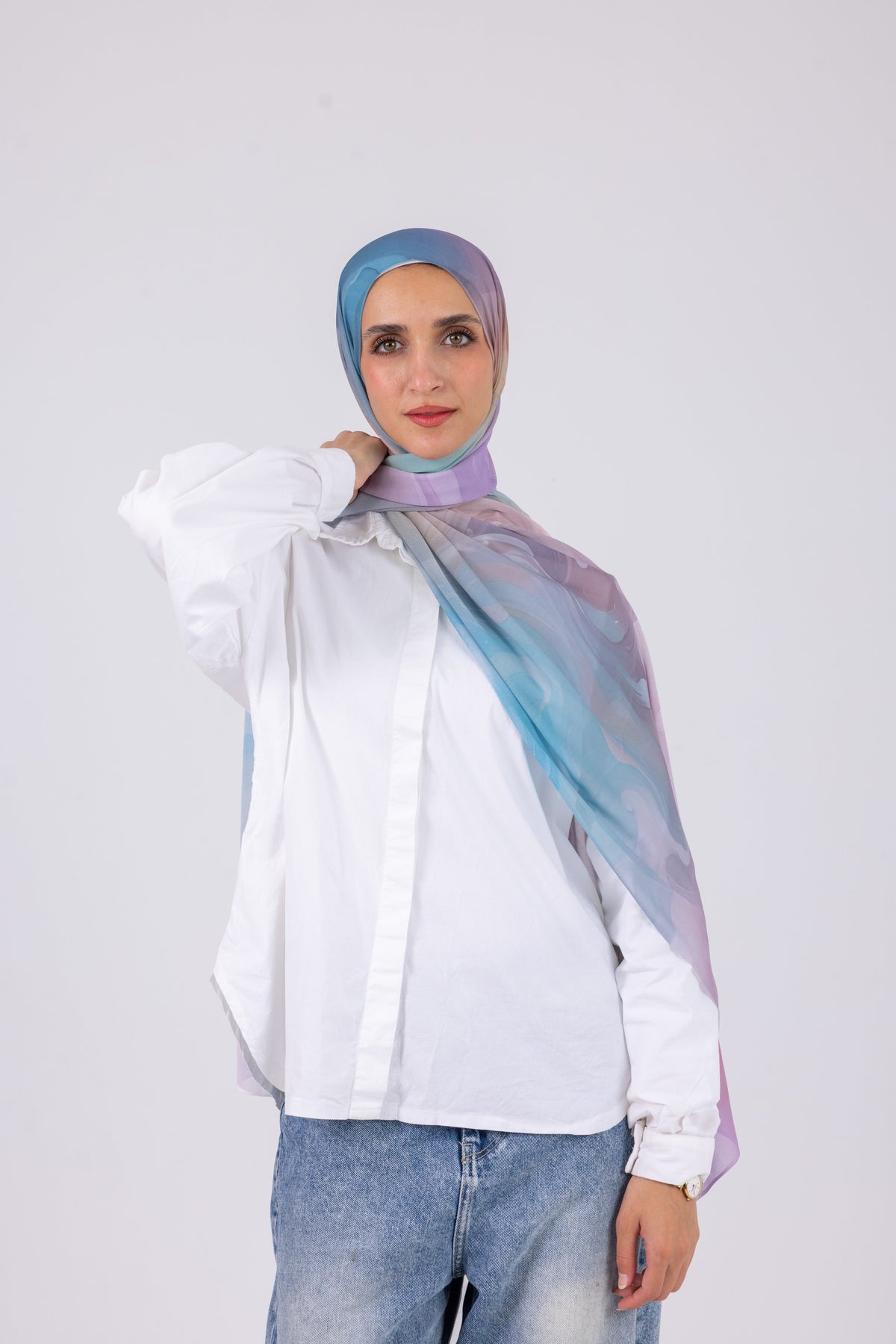 Blue Serenity - Chiffon Printed