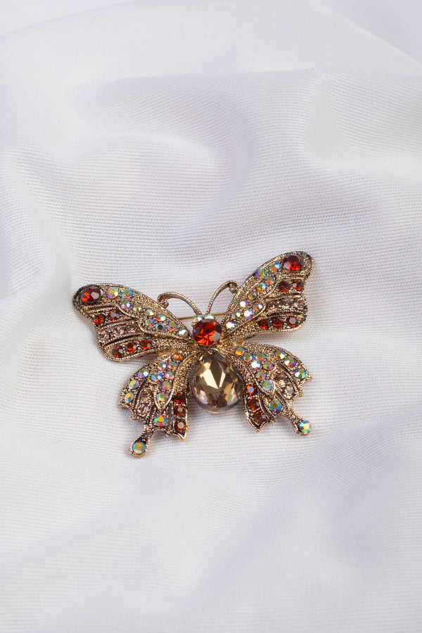 Amber Butterfly - Brooch